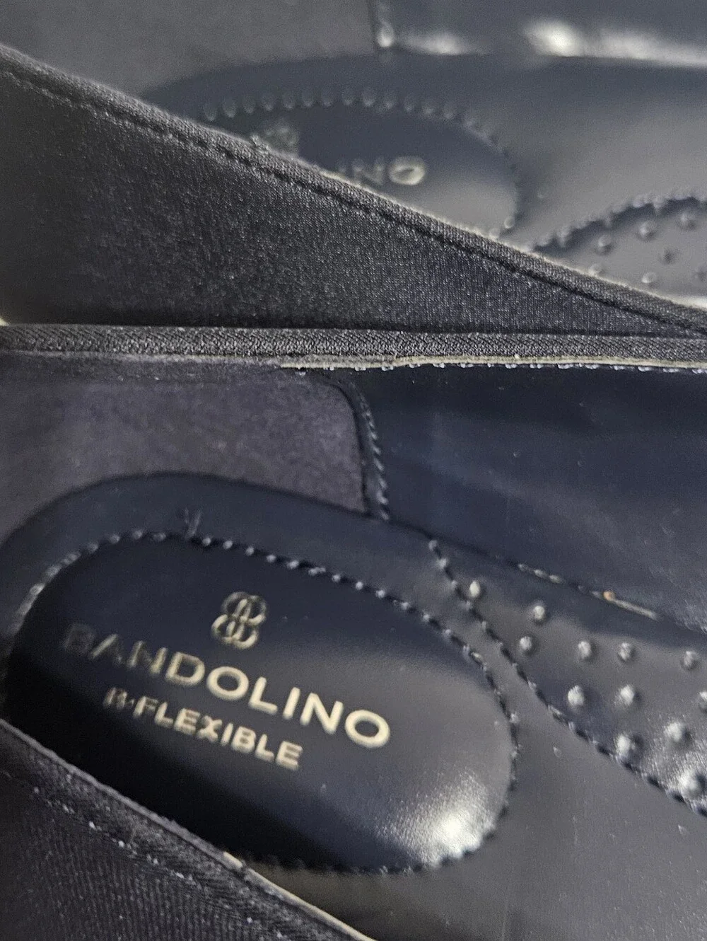 Bandolino Navy Peep-Toe Wedge Pumps